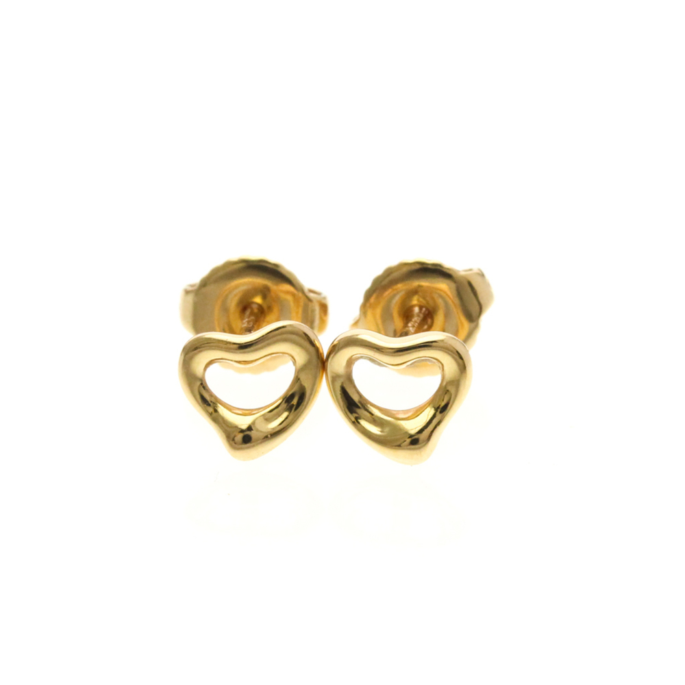 Tiffany Open Heart Earrings Extra Mini No Stone Pink Gold (18K) Stud Earrings...